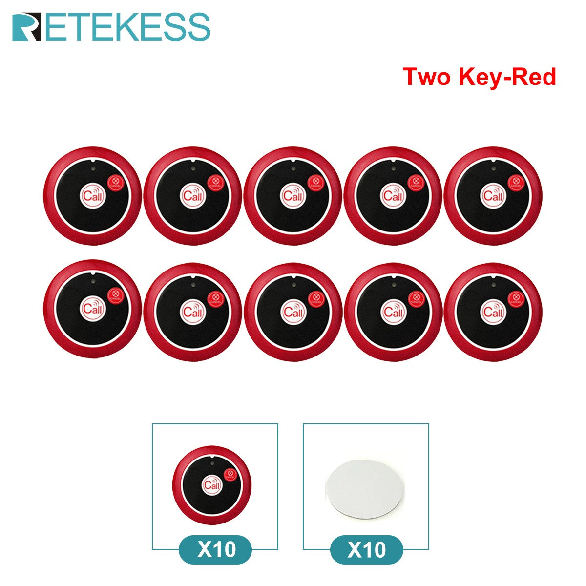 RETEKESS-sistema inalámbrico de llamadas para camarero, buscapersonas para restaurante, receptor de reloj T128, botón de llamada T117, servicio al cliente para cafetería