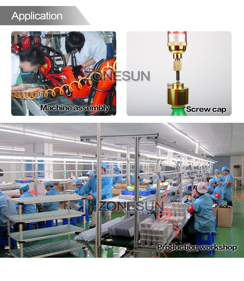 ZONESUN Máquina taponadora manual Taponadora de botellas de aceite de humo de plástico con tornillo (10-30 mm)