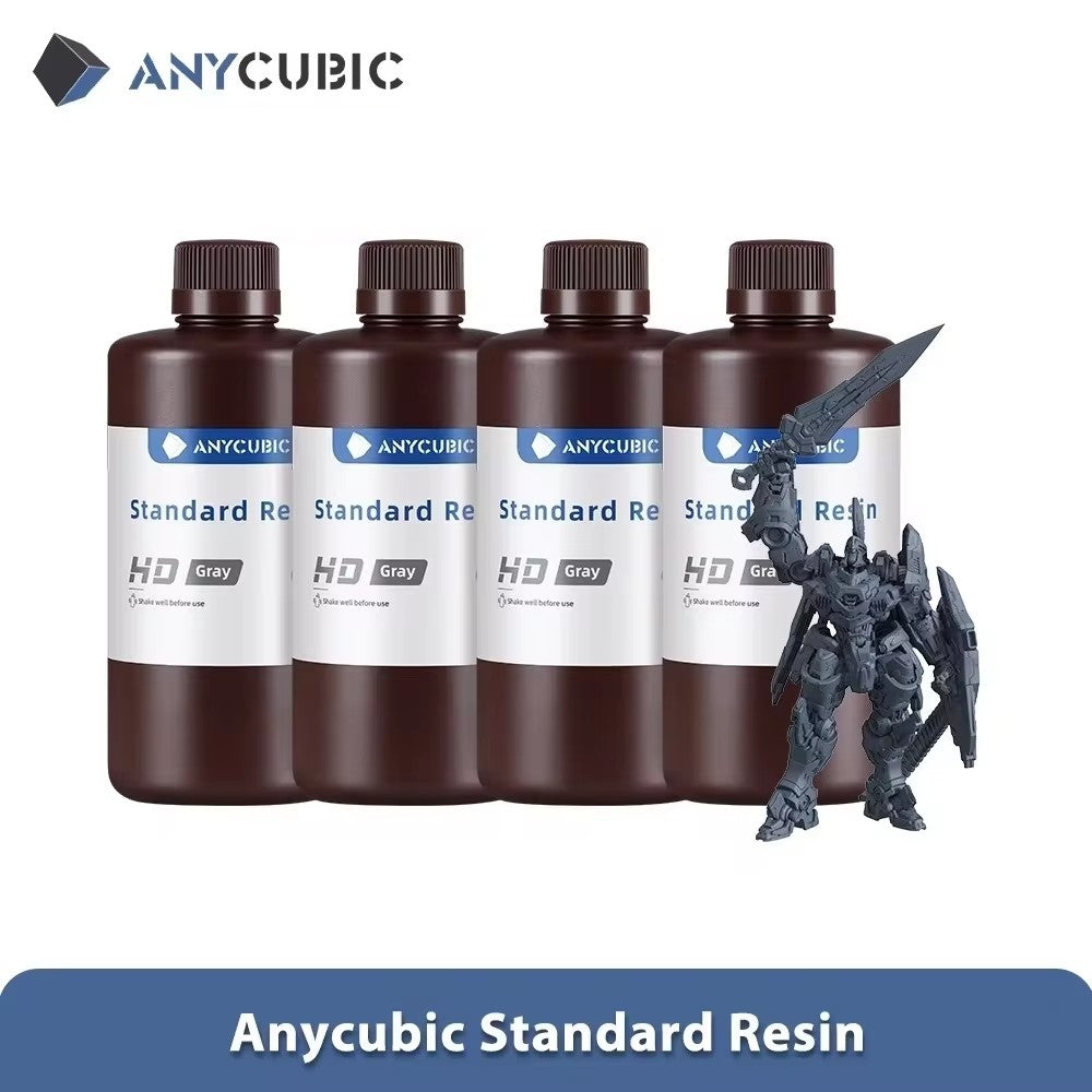 ANYCUBIC 4 unids/lote 405nm resina UV para impresora 3D LCD resina de fotopolímero líquido impresión 3D actualización de resina 1kg