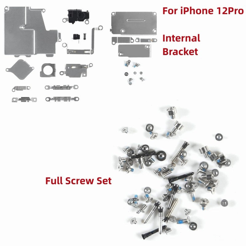 Piezas de repuesto de soporte interno y juego completo de tornillos para iPhone 7 7Plus 8 8Plus X XR XSMAX 11 11PRO MAX 12 12PRO MAX 12Mini
