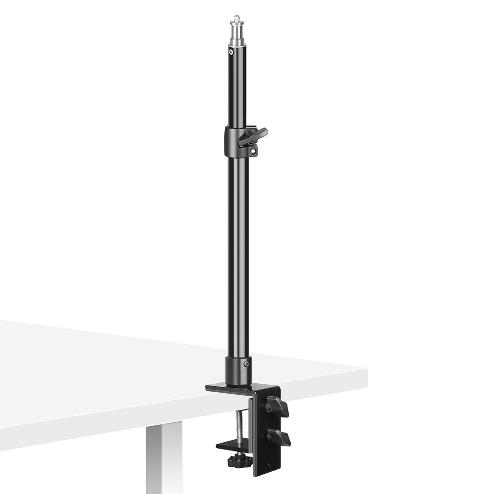 Abrazadera de trípode C, soporte de luz de montaje de escritorio con cabeza de bola de 1/4 ", accesorio de mesa, anillo de luz, soporte de mesa ajustable, cámara DSLR
