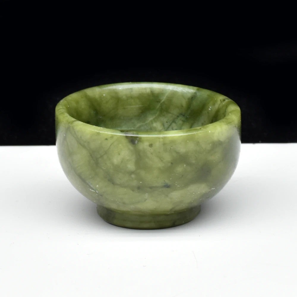Cuenco de Jade de cristal Natural, taza de cristal, cuenco de Jade de coliflor, taza de cristal de cuarzo Natural, de desmagnetización cuenco, piedra curativa de Reiki, 1PC