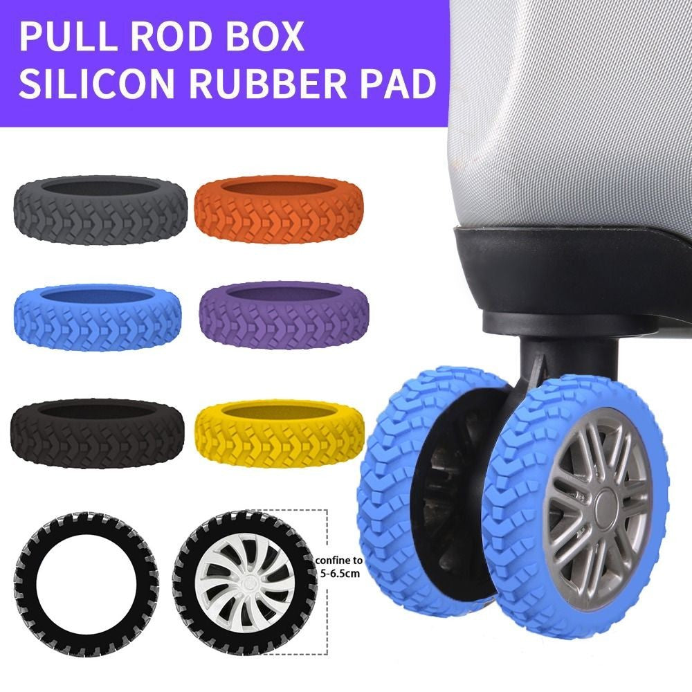 8 unids/set cubierta de protección de ruedas de maleta con sonido silencioso caja de carrito de silicona cubierta de ruedas equipaje de viaje zapatos con ruedas