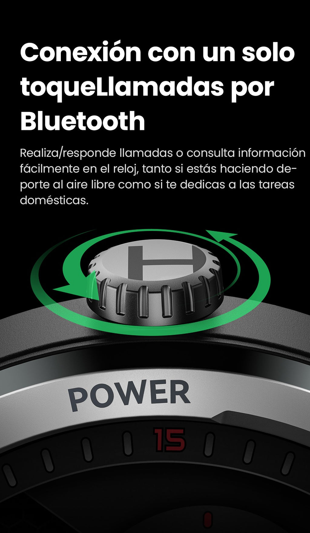 HAYLOU Solar Neo Reloj inteligente Pantalla HD de 1,53'' Llamada Bluetooth Monitoreo de salud 24 horas Relojes inteligentes Hombres Mujeres Relojes deportivos inteligentes