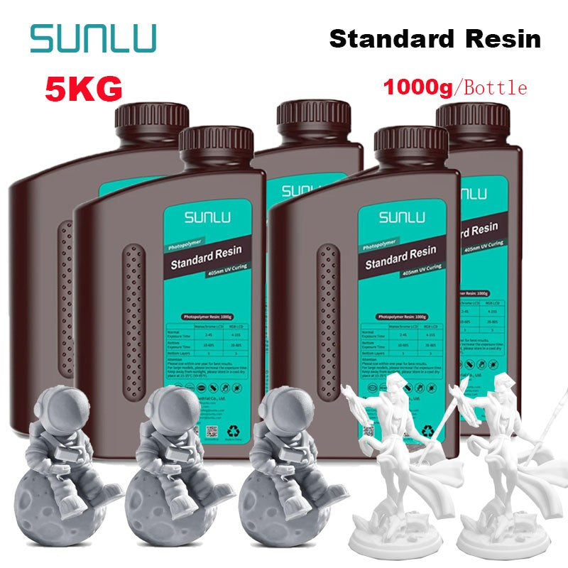 SUNLU-impresora LCD de resina estándar, 5KG, 405nm, curado de fotones, superficie lisa de buena precisión, modelo de bajo olor, Kit de impresión de garaje