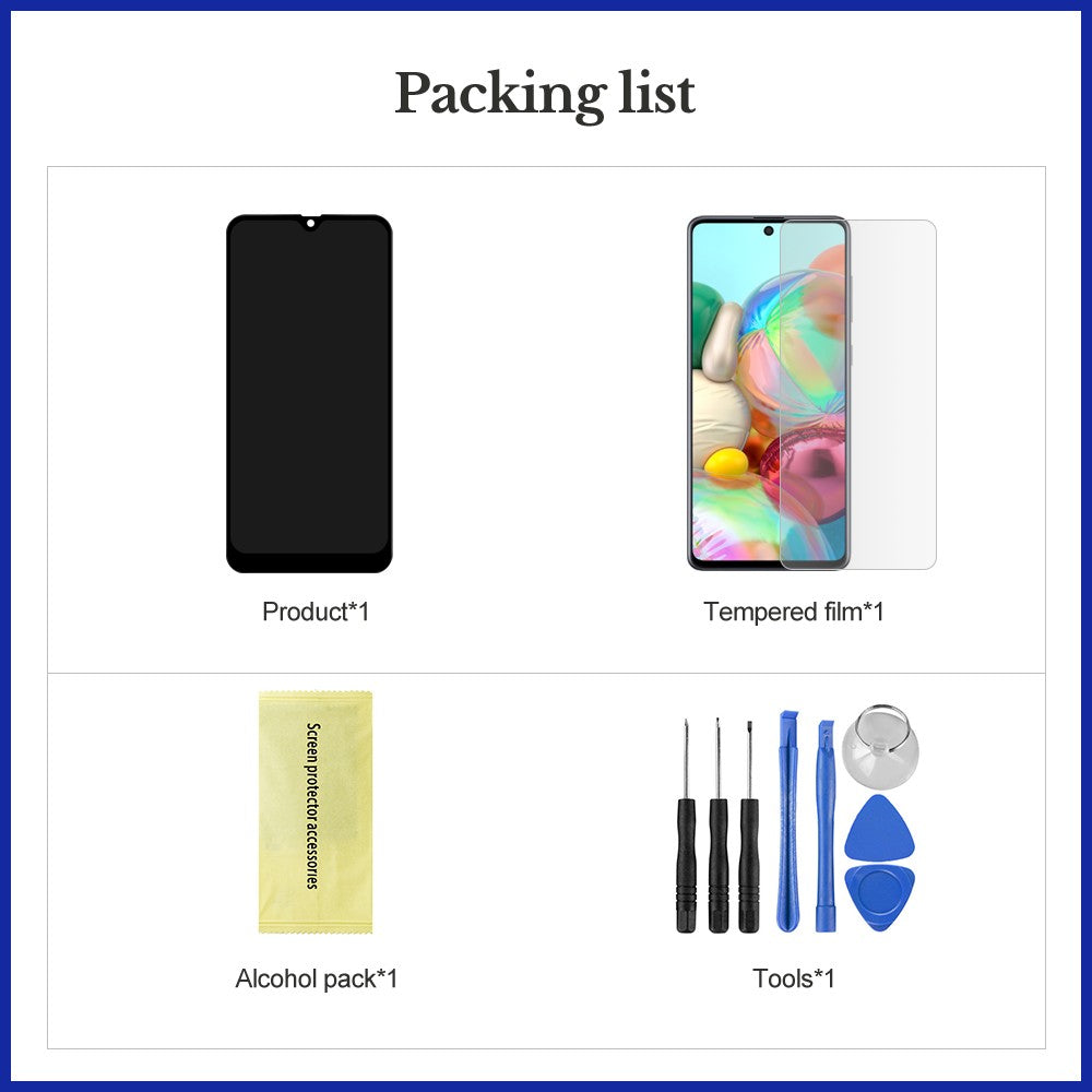 Pantalla LCD 100% probada para Samsung A50 SM-A505FN/DS A505F/DS A505, digitalizador de pantalla táctil con marco para Samsung A50 LCD