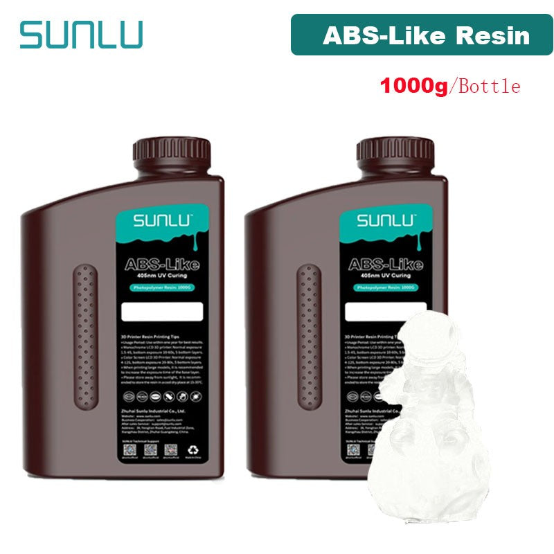 SUNLU resina UV 405nm fotopolímero tipo ABS impresora LCD líquido 2KG puede perforar roscas internas procesadas bajo olor alta dureza