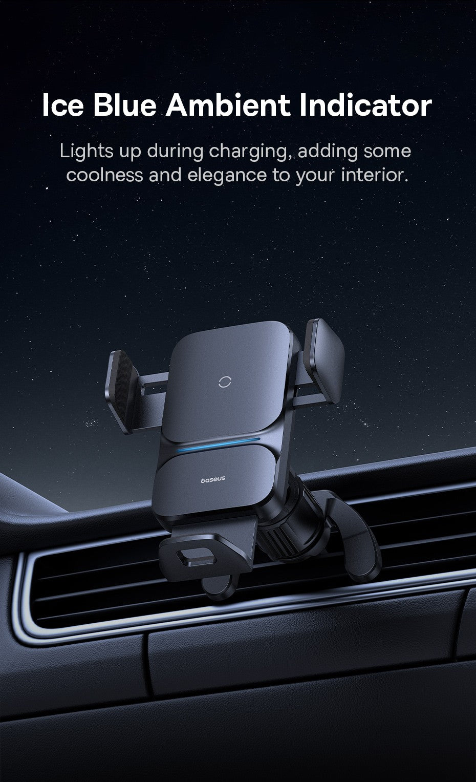 Soporte de teléfono Baseus para coche, cargador de teléfono inalámbrico QI infrarrojo de 15W para iPhone, Xiaomi, Samsung, soporte para coche, carga rápida, fácil Control