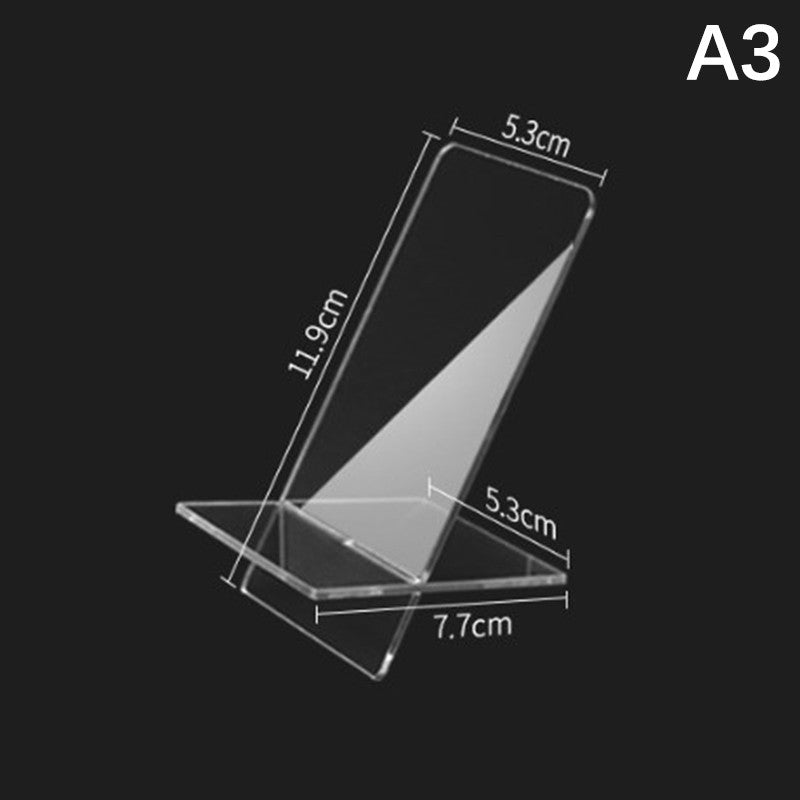 Soporte de acrílico transparente para teléfono móvil, base de escritorio para teléfono inteligente, cargador de escritorio Universal, soporte para teléfono