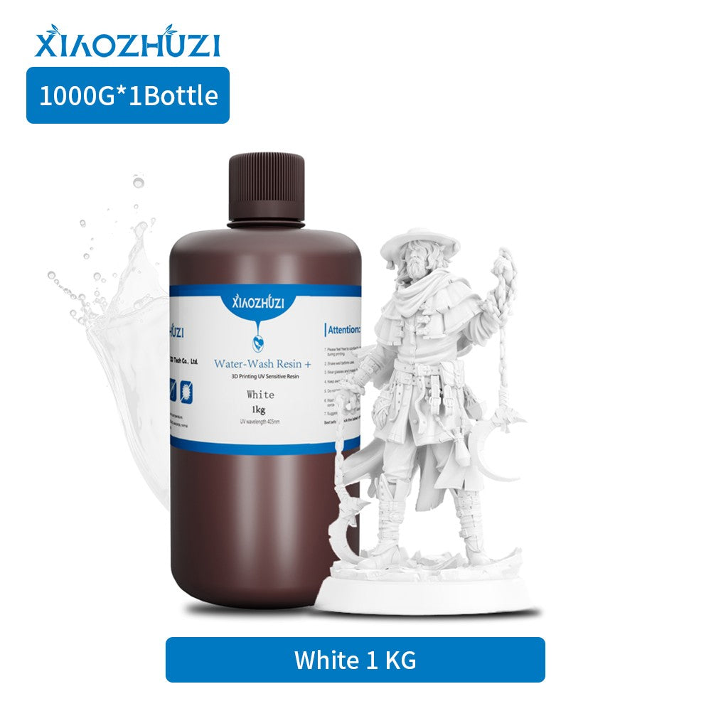 XiaoZhuzi - Resina Lavable de Curado por Luz de 405nm, Resina Fotopolímera para Impresión 3D, Compatible con Impresoras 3D Anycubic/Elegoo LCD DLP