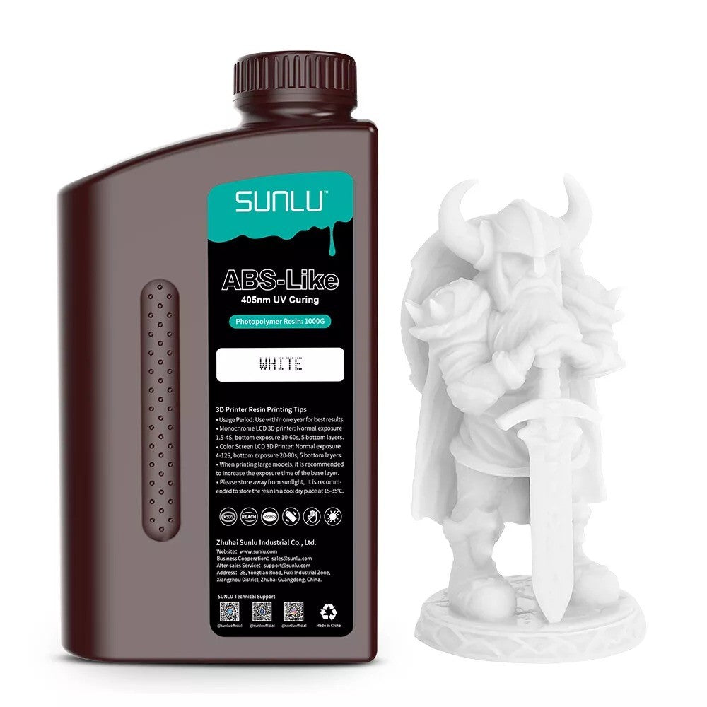 SUNLU 1KG ABS como/resina ABS lavable con agua 1000G/botella 405nm resina fotopolímero de curación UV rápida para Material de impresora LCD 3D