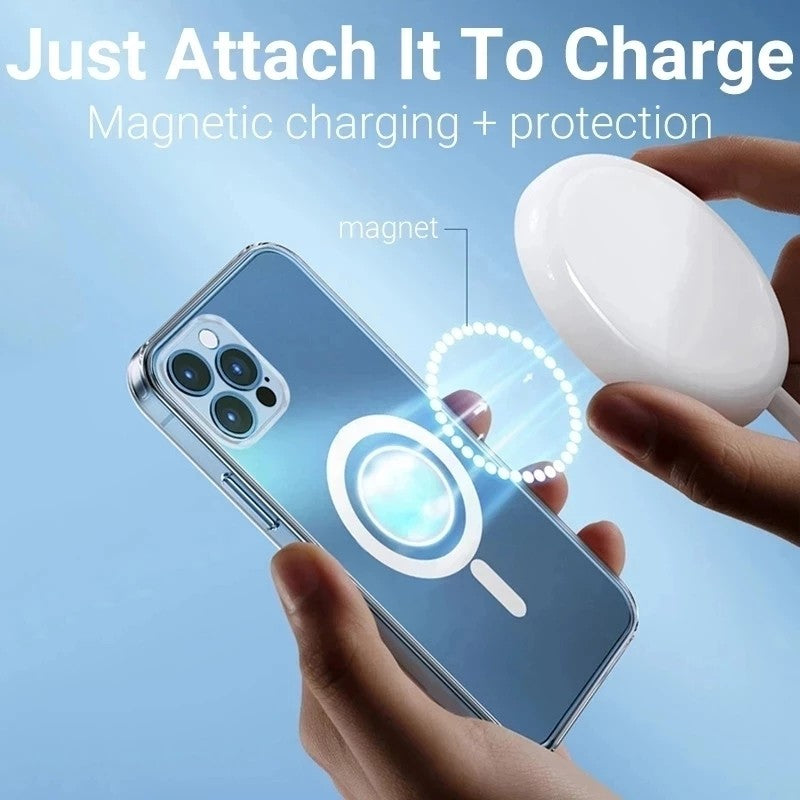 Magsafing-funda magnética Original para iPhone, carcasa de silicona acrílica para modelos 13, 15, 12, 11, 14, 16 Pro Max, Mini, X, XS, XR Plus, SE