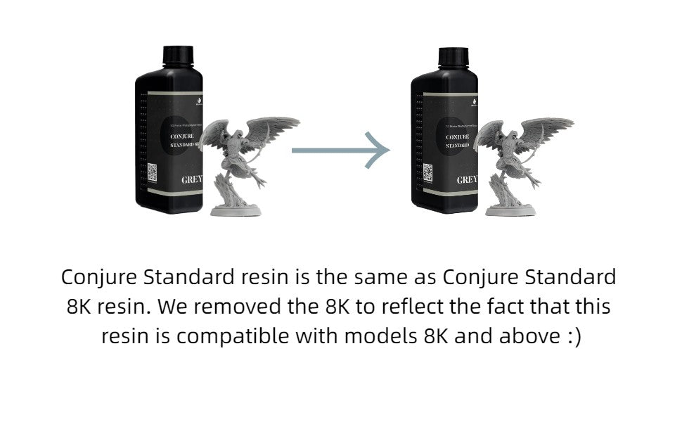 Resina estándar Conjure, resina de impresión 3D UV de 405nm, resina fotopolímero de impresión fácil para impresora 3D Anycubic Photon/Mars LCD DLP