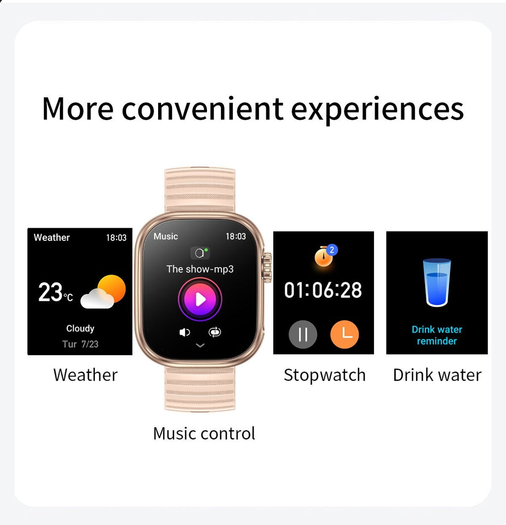 Reloj inteligente para hombre y mujer, pulsera con linterna LED, más de 100 modos deportivos, rastreador de actividad física, temperatura corporal, pantalla de 2,01"