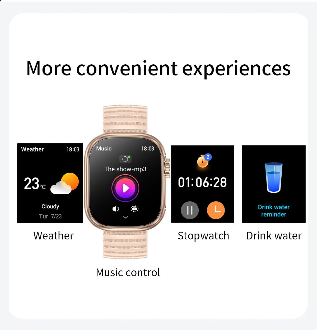 Reloj inteligente para hombre y mujer, pulsera con linterna LED, más de 100 modos deportivos, rastreador de actividad física, temperatura corporal, pantalla de 2,01"