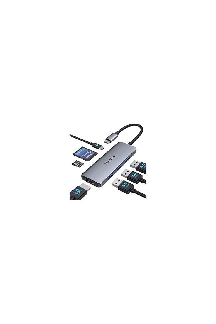 Hub USB-C 7 en 1 para Laptop con HDMI 4K