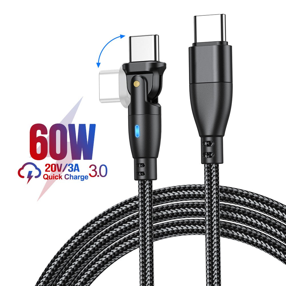AUFU 100W USB C a tipo C Cable USBC PD Cable de carga rápida para MacBook Pro Xiaomi POCO Huawei iPad Samsung USB-C Cable 3M