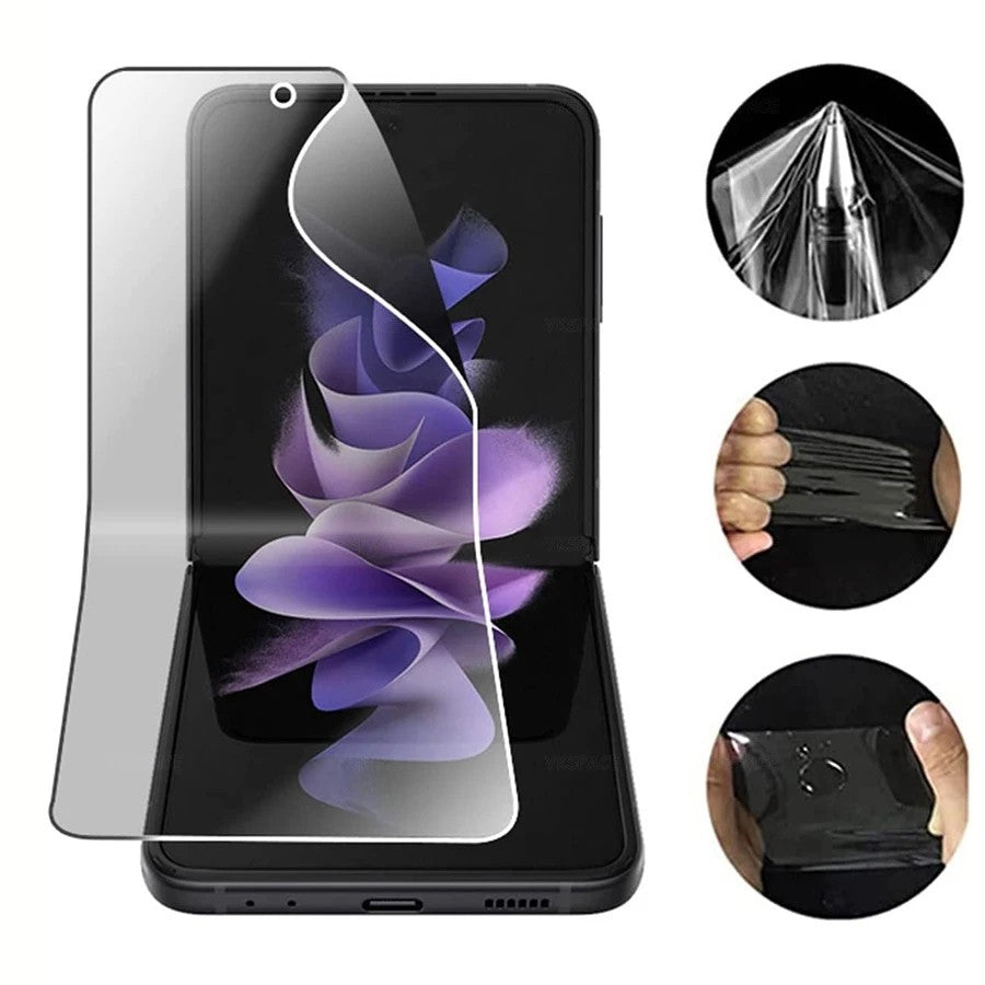 Película de hidrogel antiespía para Samsung Galaxy Z Flip 5 4 3 Flip5 Flip4, Protector de pantalla suave, 5 uds.