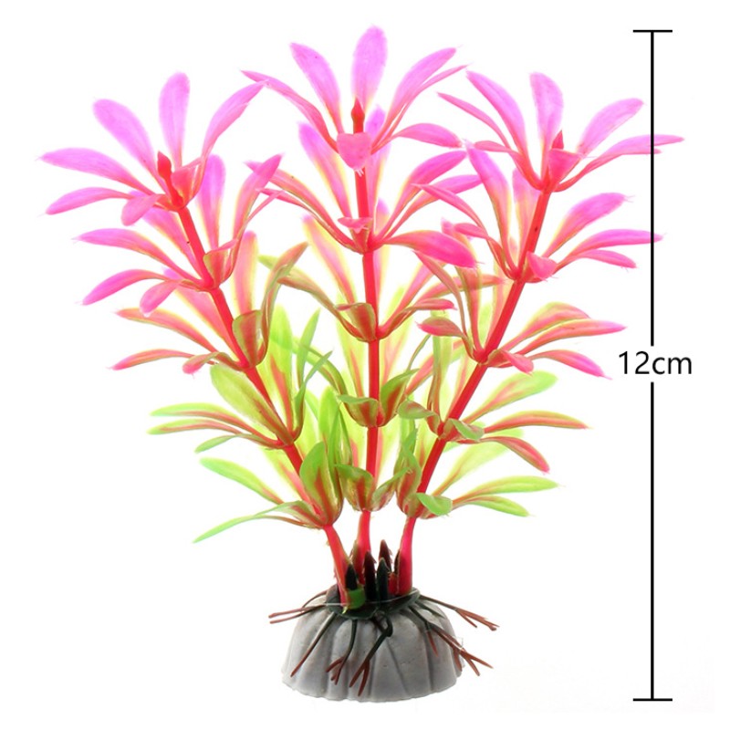 Planta de agua de plástico Artificial, decoraciones de Acuario, plantas de pecera, hierba, adorno de flores, decoración, accesorios acuáticos, 1 ud.