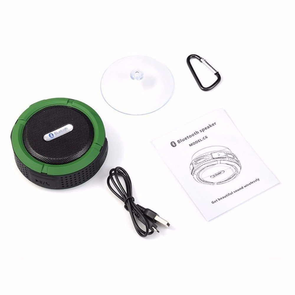 Altavoz Bluetooth C6 resistente al agua, Mini Subwoofer para deportes al aire libre, caja de sonido portátil, altavoz para ducha, coche, teléfono inteligente, MIC TF