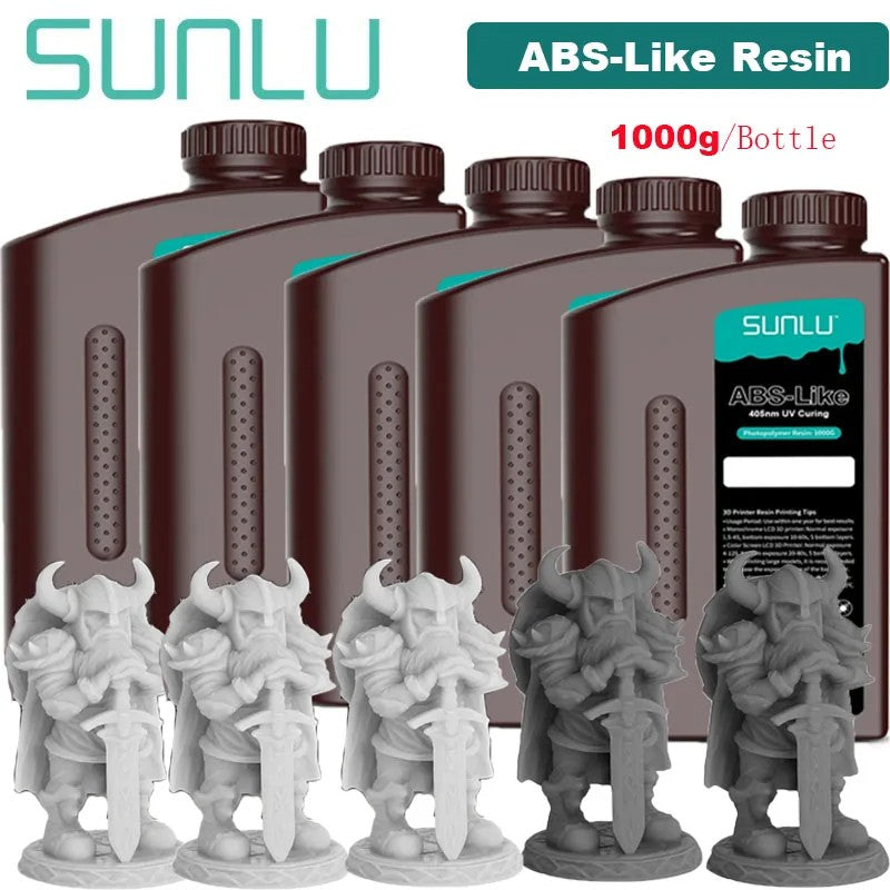 Resina estándar SUNLU/ABS como/lavado con agua/resina estándar 14K 5KG 1KG/botella 405nm resina UV impresión 3D para impresora LCD 3D
