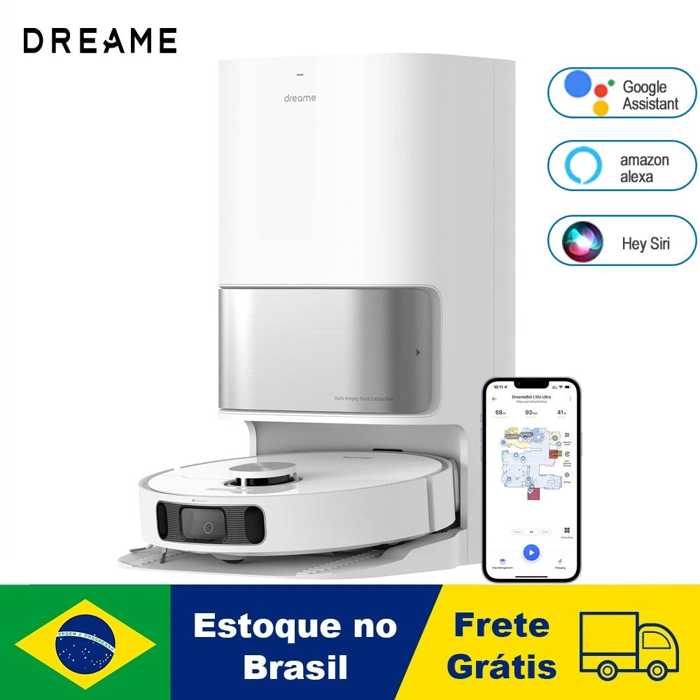 Dreame-Robot aspirador L10s Ultra, fregona automática de limpieza y secado, recarga y vaciado automático, 5300Pa, navegación por Ia, Alexa