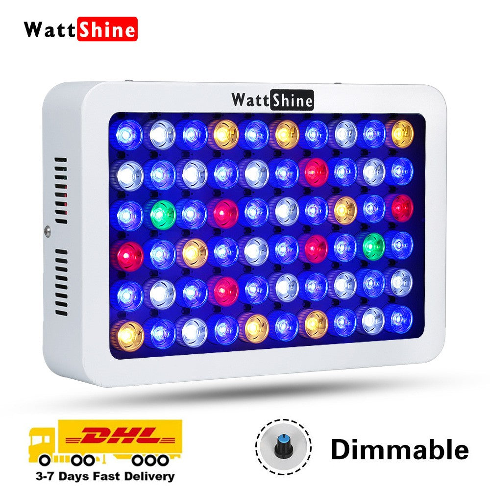 Atenuador de luz Led regulable para acuario, luces para tanque Fsih, 180W, lámpara para pecera de arrecife marino, decoración para peceras y acuarios