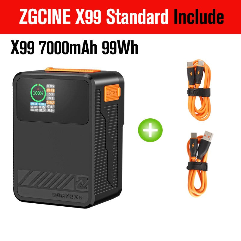 (DO Brasil) Batería de litio V-Lock ZGCINE ZG-S200 V99 con montura V para videocámaras/dispositivos digitales/luces de video/monitores
