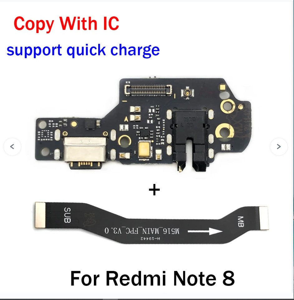 Para Xiaomi Redmi Note 7 8 8T 9 9S 10 10S 12 Pro 4G 5G conector Dock cargador Micro USB puerto de carga placa base Cable flexible principal