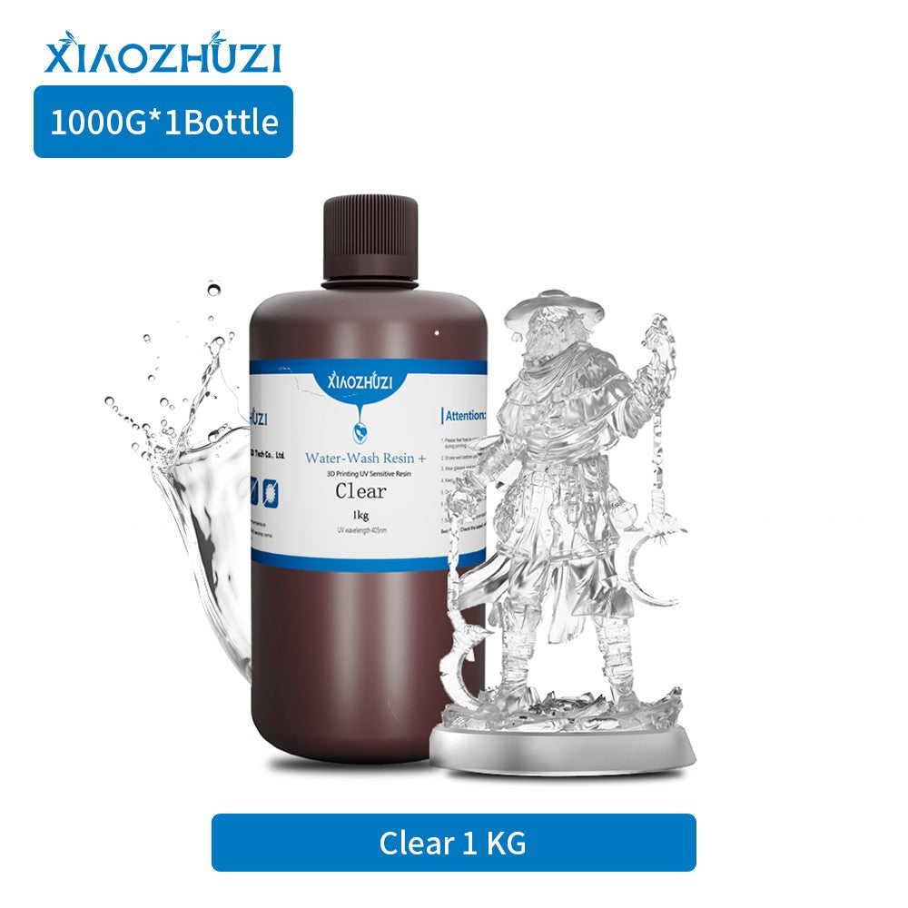 XiaoZhuzi - Resina Lavable de Curado por Luz de 405nm, Resina Fotopolímera para Impresión 3D, Compatible con Impresoras 3D Anycubic/Elegoo LCD DLP