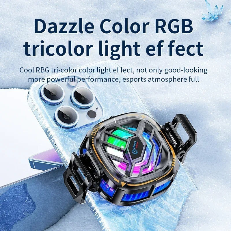 Ventilador de refrigeración de radiador móvil magnético 2 en 1 para iPhone IPAD Samsung Huawei teléfono móvil tableta ordenador refrigeración de juegos General