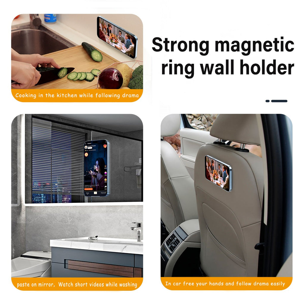 Soporte de anillo magnético para iPhone 14, 13, 12, soporte magnético de pared para teléfono móvil, soporte magnético para teléfono de coche, funda Magsafe, iPad, tableta