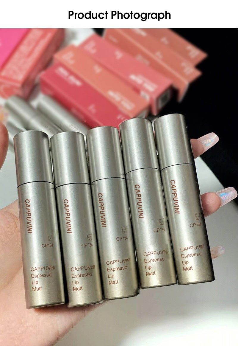 Brillo de labios de niebla mate de terciopelo único, taza antiadherente impermeable, esmalte de labios a prueba de manchas, lápiz labial líquido que no se decolora