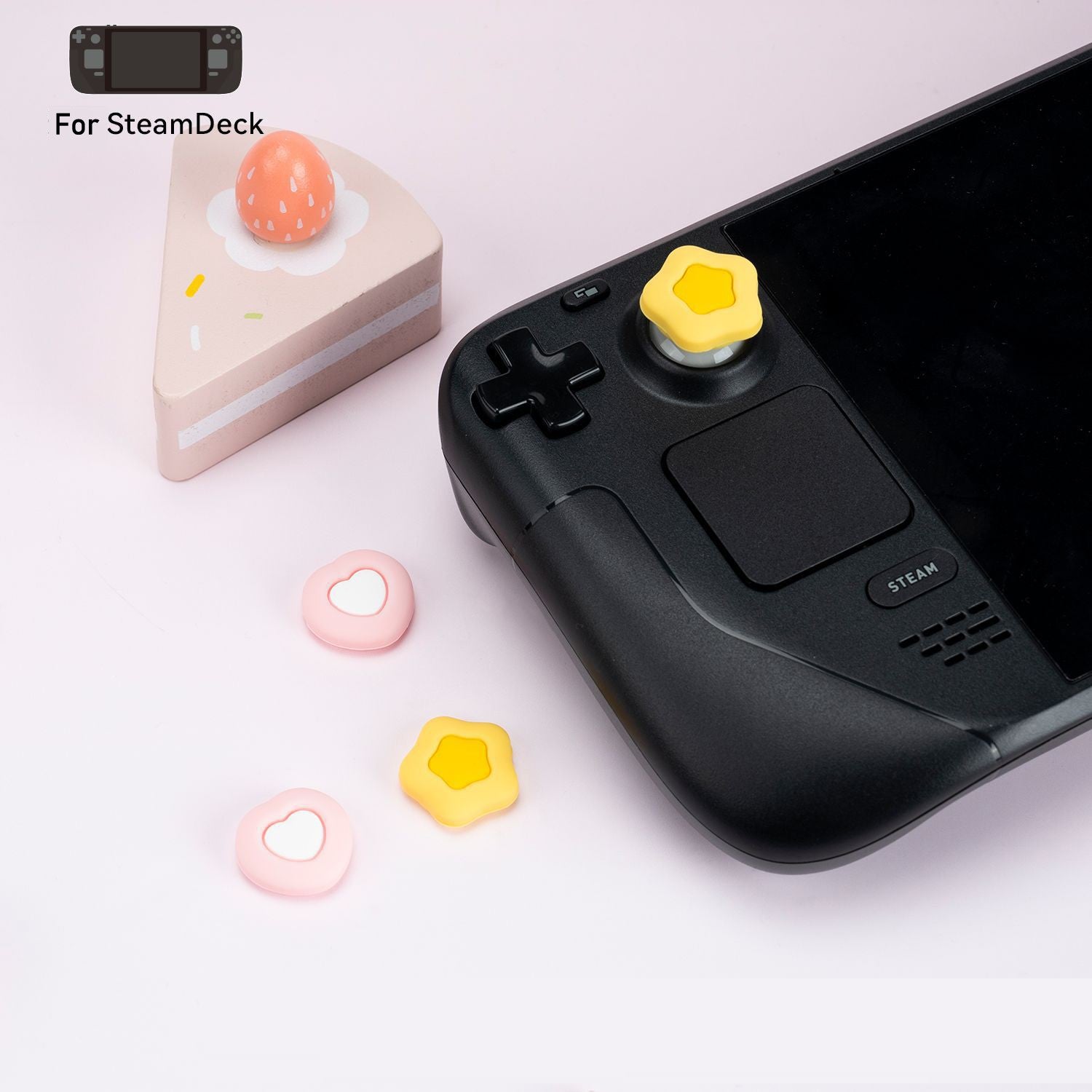 Lindo silicona suave pulgar Stick Grip Cap controlador Joystick cubierta para válvula cubierta de vapor consola de juegos Thumbstick funda Accesorios
