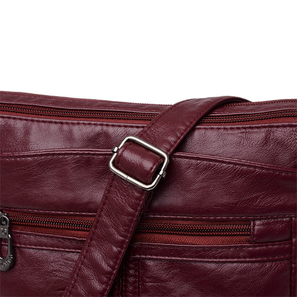 Bolso bandolera de Color liso que combina con todo, bolsos de hombro de alta capacidad para mujer, bolso de mano de piel sintética de alta calidad 2021