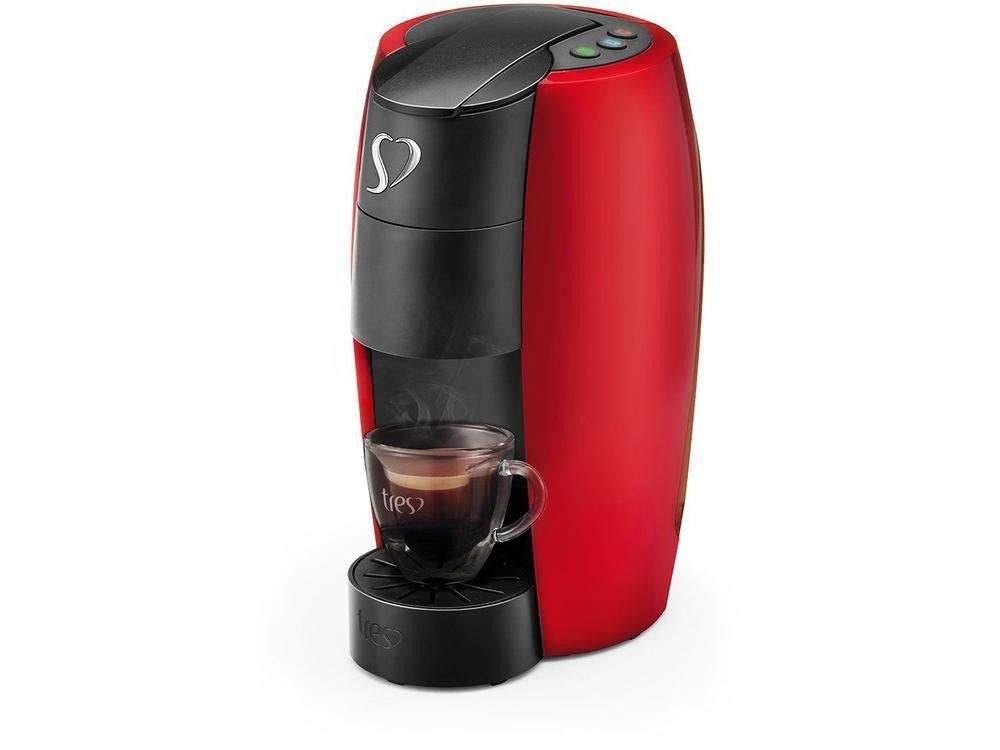 Maker-220V de café expreso, rojo, Tres Lov
