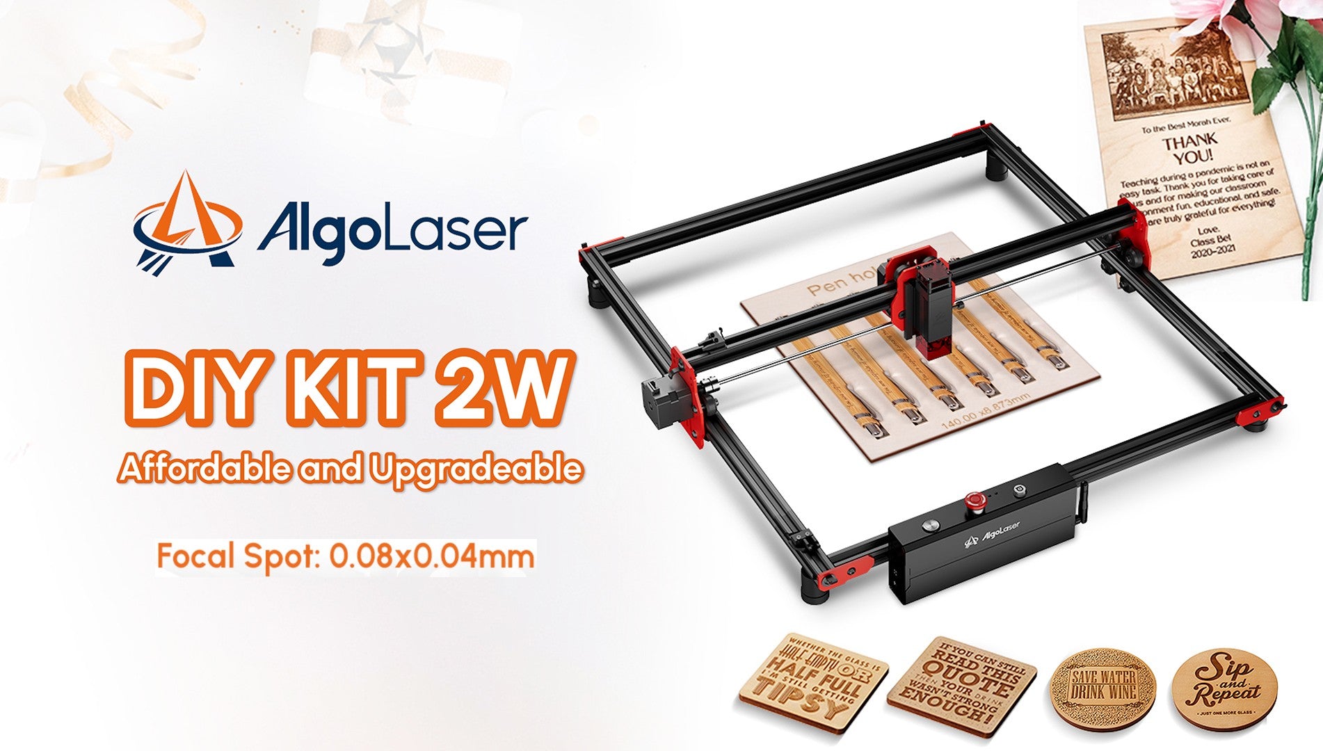 Router CNC de Escritorio Algolaser para Principiantes, 12000 mm/min, Kit DIY, 5W 10W, Conexión con Teléfono, Máquina de Grabado Multifunción para Trabajar la Madera