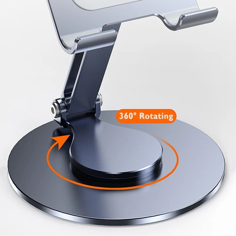 Soporte giratorio para teléfono móvil, soporte de Metal de aluminio para teléfono, soporte Universal plegable para tableta y teléfono de escritorio, alta calidad, 1/2 Uds.