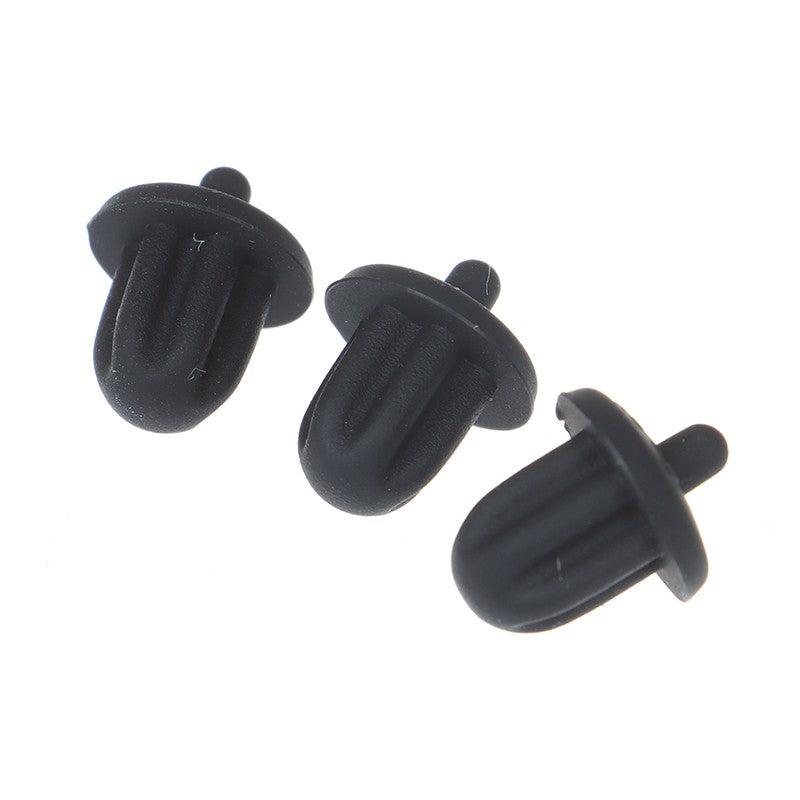 10 piezas de goma negra de 6,35mm, conector de Audio para PC, DVD, micrófono, cubierta antipolvo