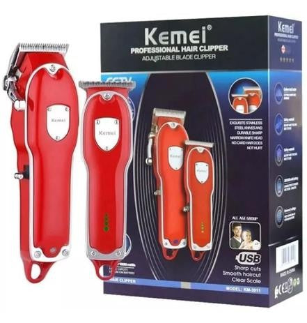 Kemei-máquina Combo Km, corte y acabado completo, 3911