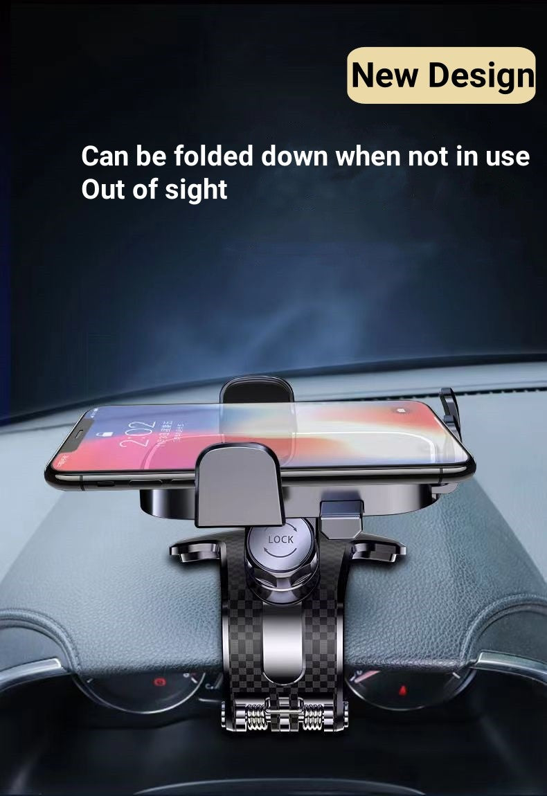 Soporte para teléfono para salpicadero de coche, Clip de cocodrilo por gravedad, espejo de bloqueo automático, soporte Universal para navegación GPS, novedad de 2024
