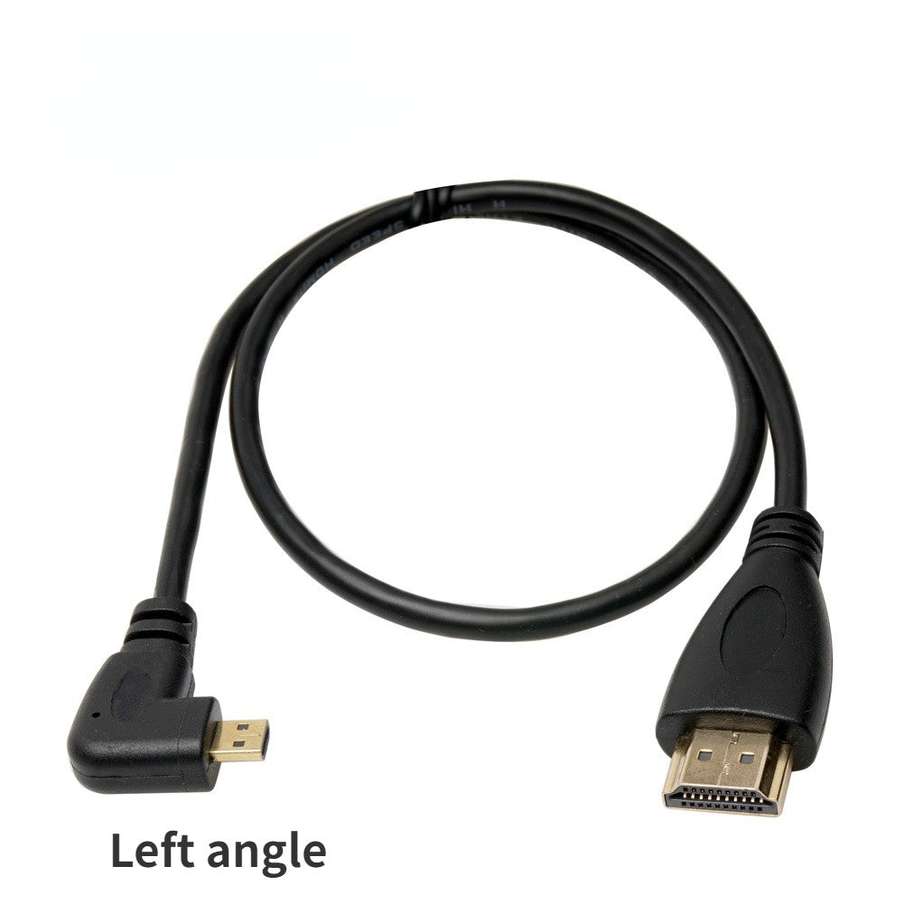 Cable HDMI Compatible con Tipo A a D de 90 Grados, Micro HD a HD, Ángulo Izquierdo/Derecho para Cámara Digital Sony A6400 GH4, Tablet, 30cm/150cm
