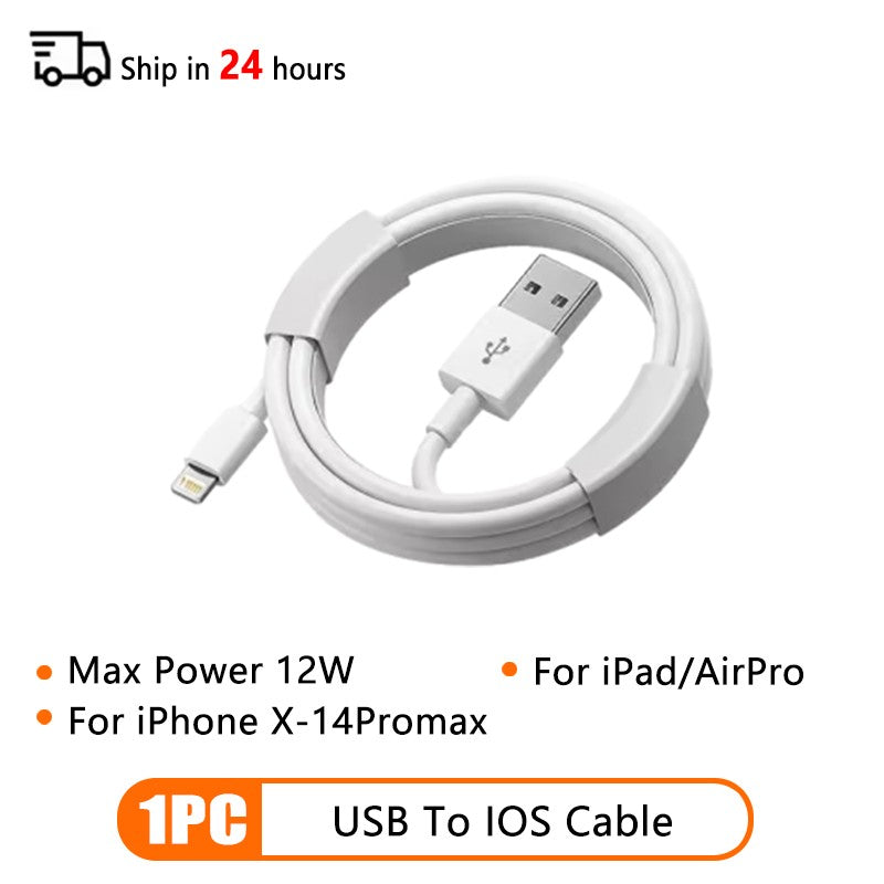 Cable USB tipo C PD de 66W para Apple iPhone 16 15 14 13 11 Pro Max 12 Mini 7 8 Plus XS R Cable de carga USB C de carga rápida