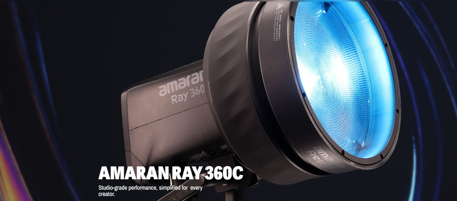 Amaran 300c luz de vídeo RGB COB 300c, montaje Bowen 2500K-7500K con G/M Hyper Reflector, Control por aplicación Aputure, do Brasil