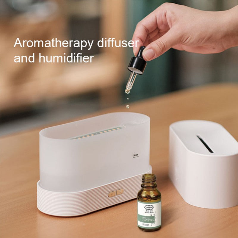 KINSCOTER-Difusor de Aroma ultrasónico, humidificador de aire, generador de niebla fría, nebulizador Led, aceite esencial, lámpara de llama