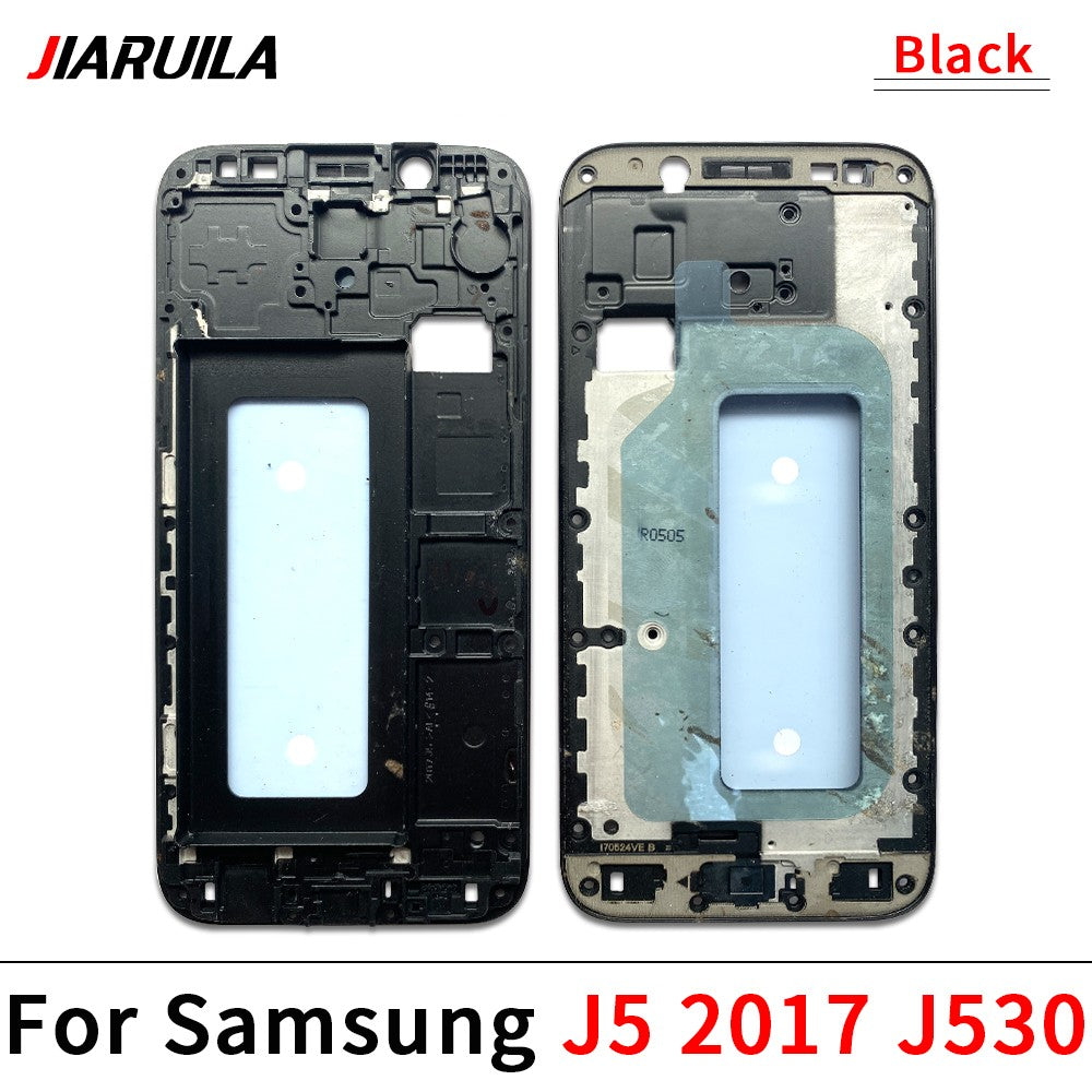 Para Samsung J5 J7 2017 J530 J730 J5 J7 Prime G570 G610 marco medio cubierta de bisel frontal carcasa de chasis placa trasera soporte LCD