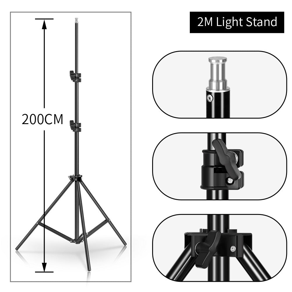 Kit de iluminación Softbox de 20-135W, lámpara LED de fotografía de 50x70CM, equipo profesional de sistema de luz continua para estudio fotográfico