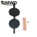 DMWD-Molde de máquina de gofres de burbujas para huevos de Hong Kong, rodillo para hornear, sartén de hierro, placa antiadherente para Muffin