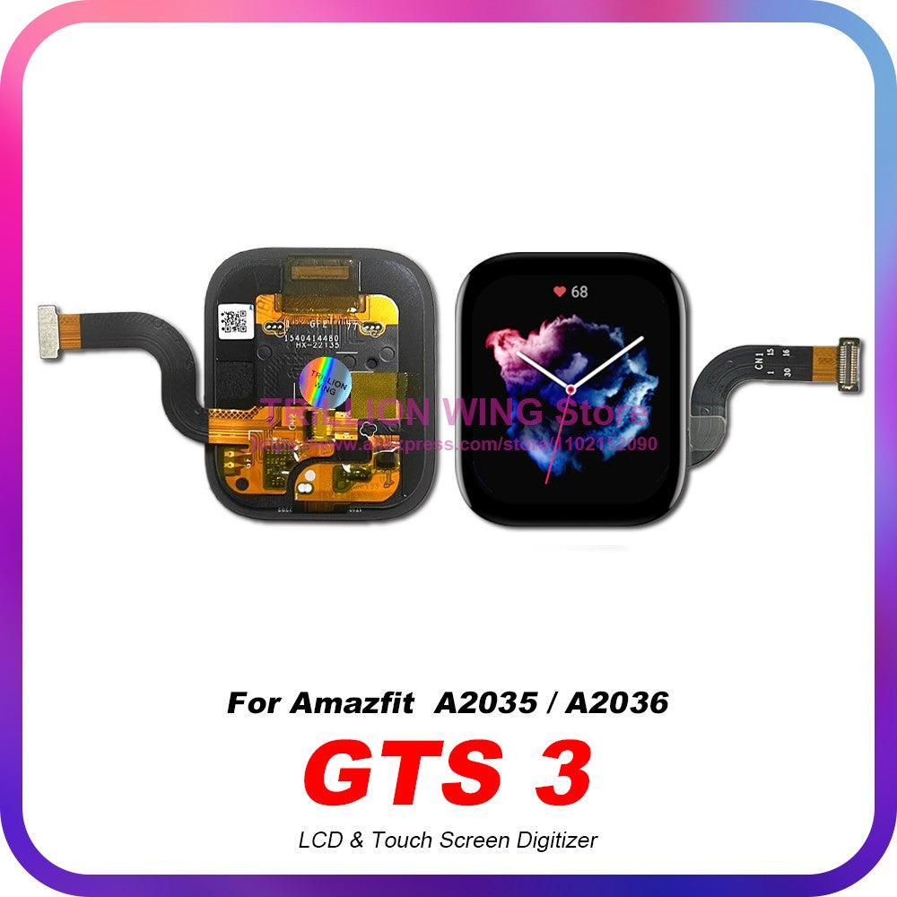 Para Huami Amazfit GTS 3 GTS3 A2035 A2036 reloj deportivo inteligente pantalla LCD Digitalizador de pantalla táctil para Amazfit GTS 3 GTS3