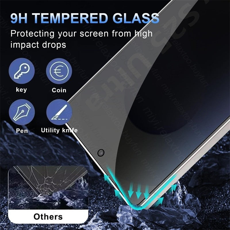 Protector de Pantalla Antiespía S25Ultra (2 Piezas) para Samsung Galaxy S25, S26 Ultra, S25+, S26+, S25 Edge 5G, Cristal Templado 9H, Película de Privacidad